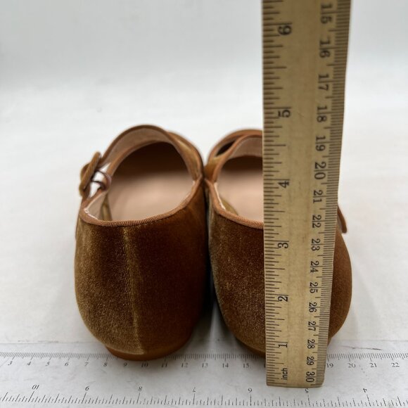 miss left Women's Buckle Strap Mary Janes Classic Closed Round Toe Brown Shoes - Picture 5 of 8